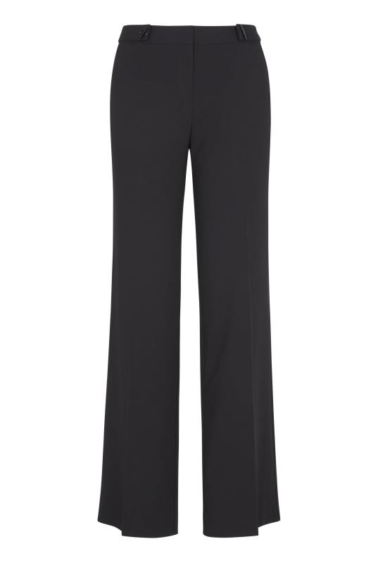 Black Crepe Wide Leg Trousers | Long Tall Sally