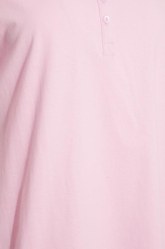 LTS Tall Pink Button Placket Cotton Pyjama Top 6