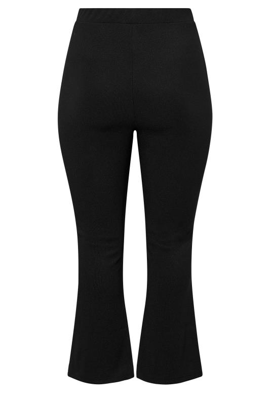 Plus Size Black Split Front Flared Leggings | Yours Clothing 5