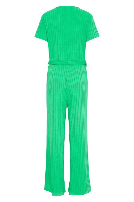 LTS Tall Bright Green Wrap Jumpsuit 7