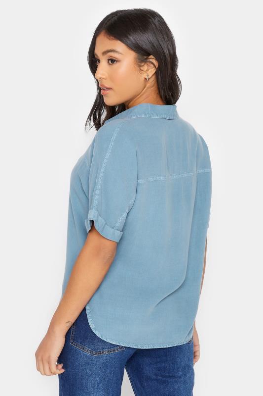 Petite Blue Short Sleeve Shirt | PixieGirl 3