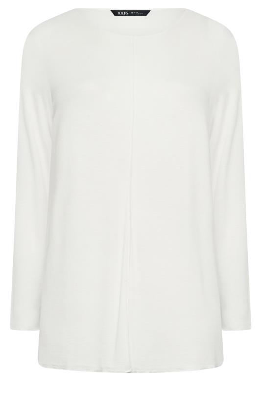 YOURS Curve Plus Size White Front Seam Top | Yours Clothing  6