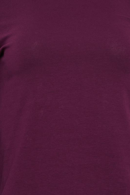 LTS Tall Dark Purple Turtle Neck Long Sleeve Top | Long Tall Sally  5