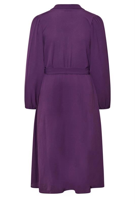 LIMITED COLLECTION Curve Purple Wrap Dress 7