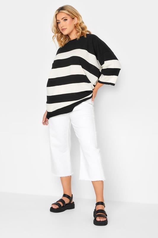YOURS Plus Size Curve Black Stripe Knitted Jumper | Yours Clothing  2