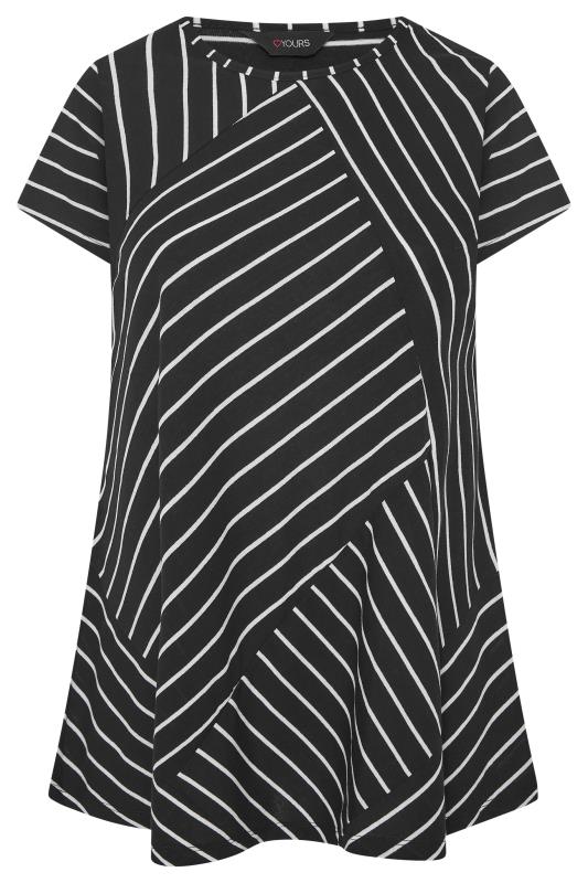 Black Asymmetric Stripe T-Shirt_F.jpg