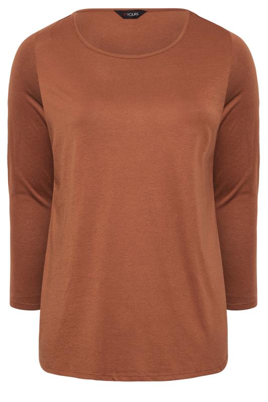 Curve Rust Orange Long Sleeve T-Shirt 1
