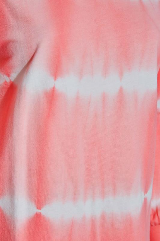 Plus Size Pink Tie Dye Balloon Sleeve Sweatshirt | Yours Clothing  4