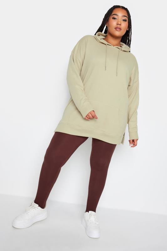 YOURS Plus Size Cream Overhead Hoodie | Yours Clothing 2