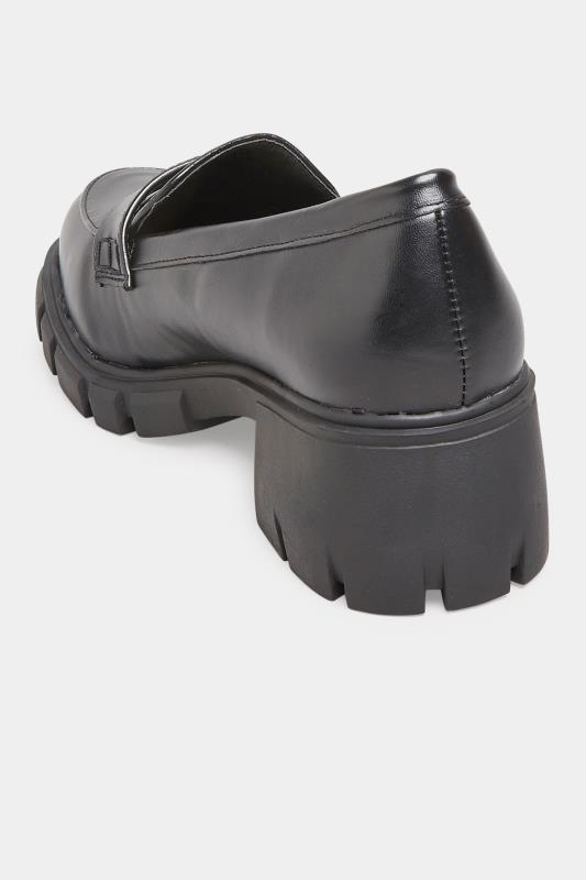 Black Chunky Loafers In Extra Wide EEE Fit 4