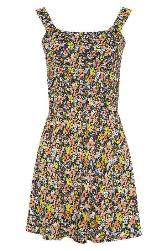 LTS Tall Yellow Floral Shirred Sleeveless Top 5
