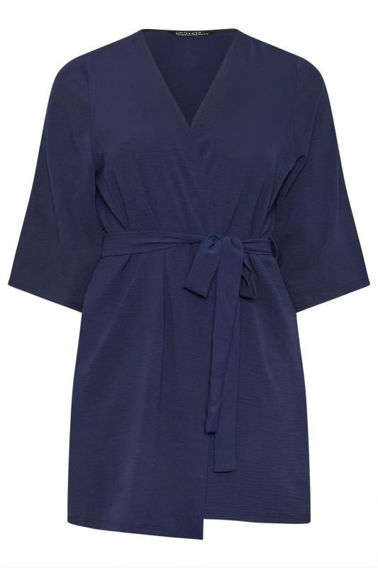 LIMITED COLLECTION Plus Size Navy Blue Kimono | Yours Clothing 5