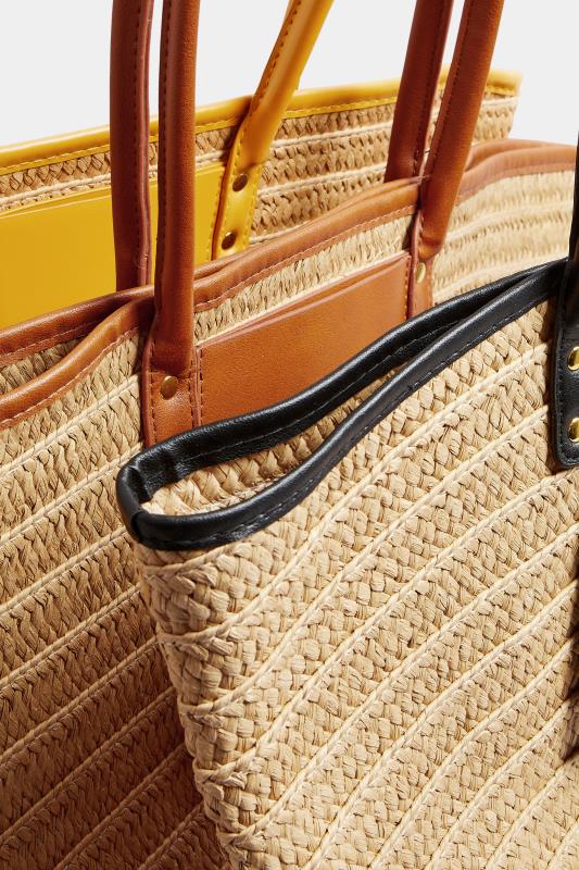 Tan Brown Straw Beach Bag | Yours Clothing 7