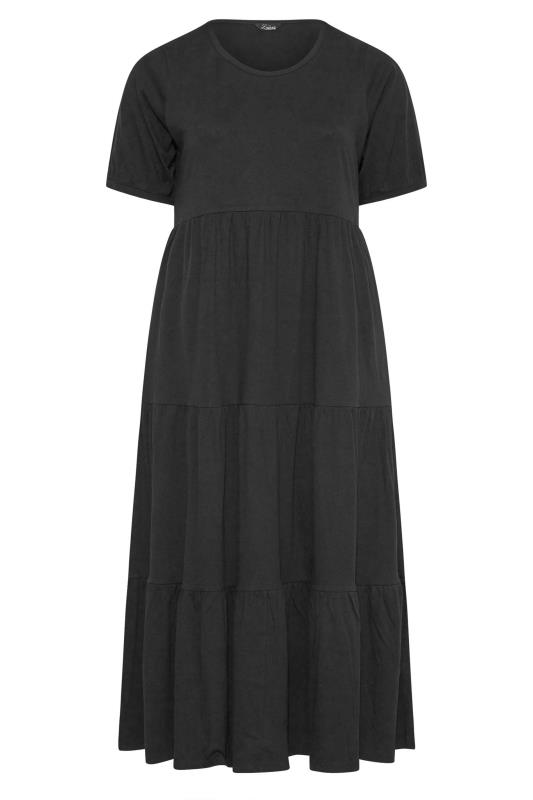 LIMITED COLLECTION Curve Black Tiered Smock Dress 6