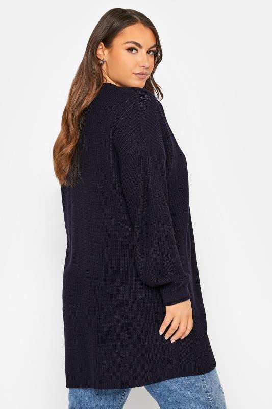 Curve Navy Blue Essential Knitted Cardigan 3