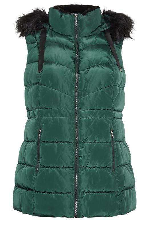YOURS Plus Size Green Padded Gilet | Yours Clothing 6