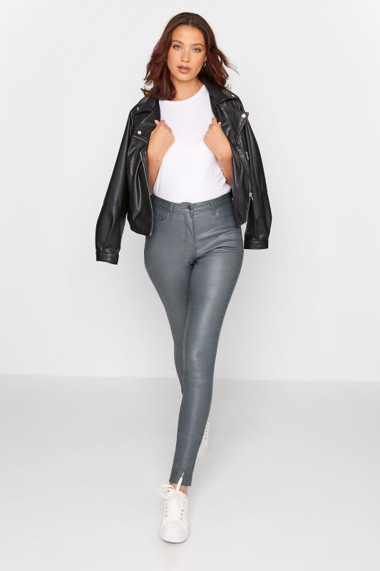 LTS Tall Women's Blue Coated AVA Skinny Jeans | Long Tall Sally  2