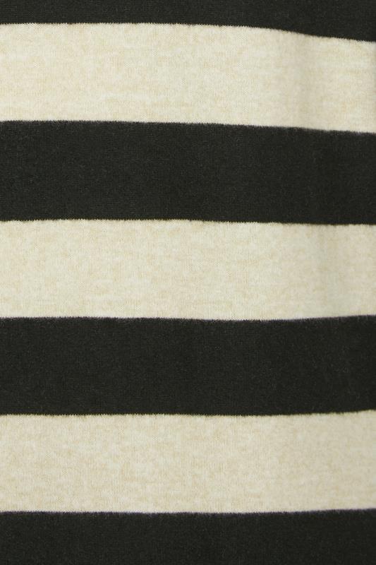 YOURS LUXURY Plus Size Cream & Black Stripe Soft Touch Jumper Dress | Yours Clothing 6