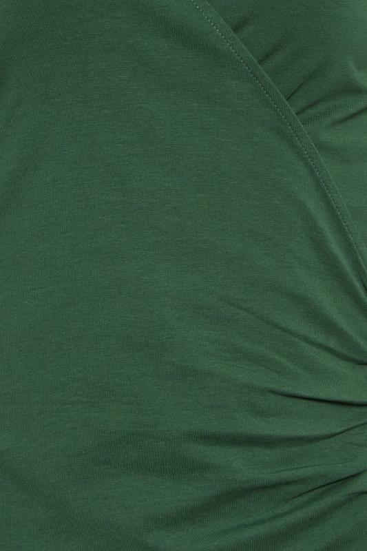 LTS Tall Women's Dark Green Jersey Wrap Top | Long Tall Sally 5