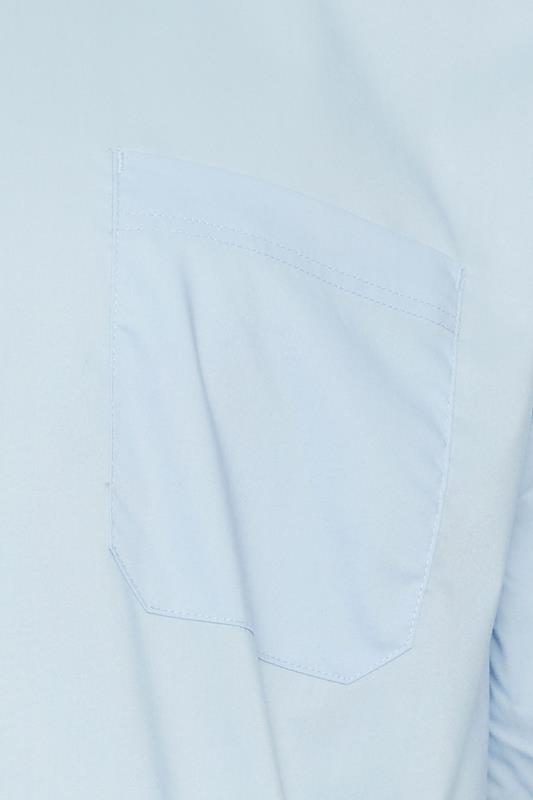 D555 Big & Tall Sky Blue Short Sleeve Non Iron Stretch Shirt | BadRhino 5