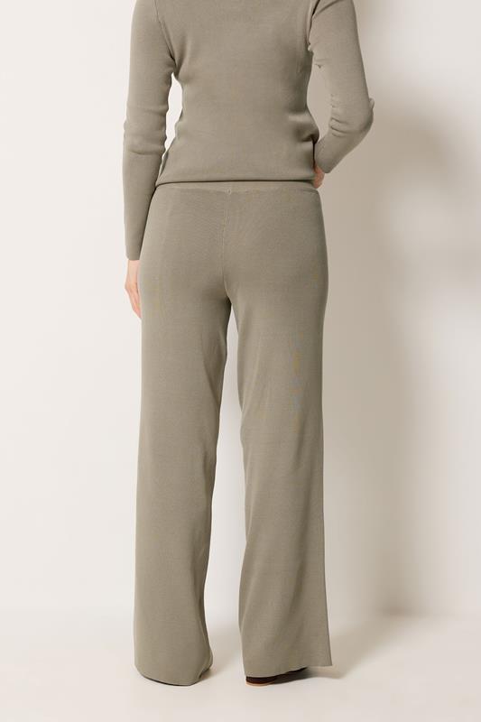 LTS Tall Women's Mocha Brown Knitted Wide Leg Trousers | Long Tall Sally 2