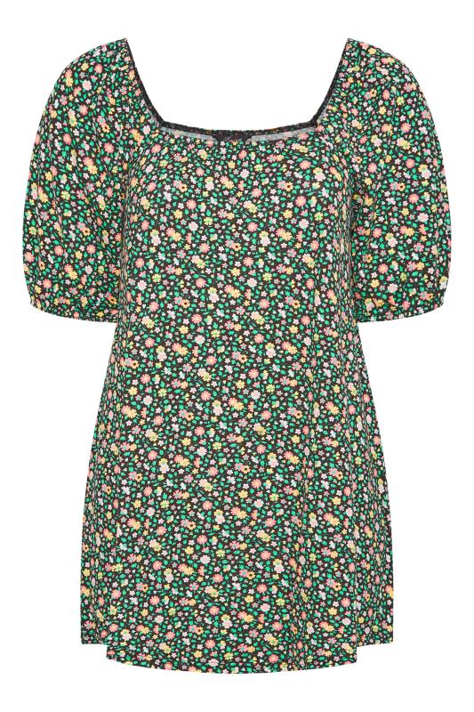 LIMITED COLLECTION Curve Green Ditsy Floral Top_F.jpg