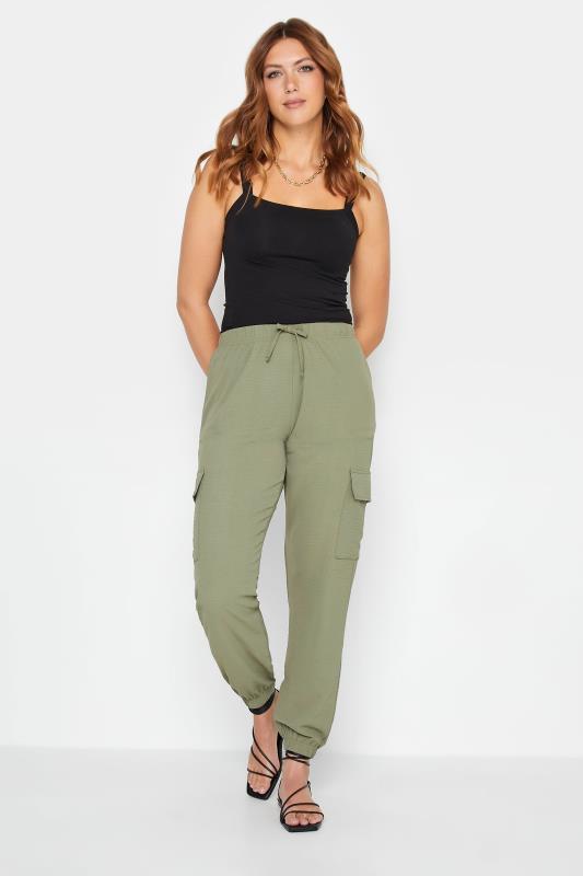 LTS Tall Women's Khaki Green Cargo Trousers | Long Tall Sally 2