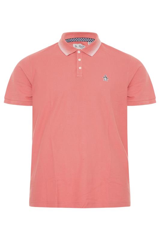 PENGUIN MUNSINGWEAR Dusty Pink Checkered Collar Polo Shirt | BadRhino