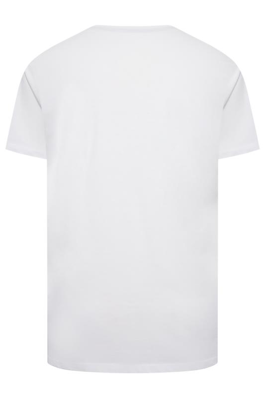 JACK & JONES Big & Tall White Crew Neck Logo T-Shirt | BadRhino 4