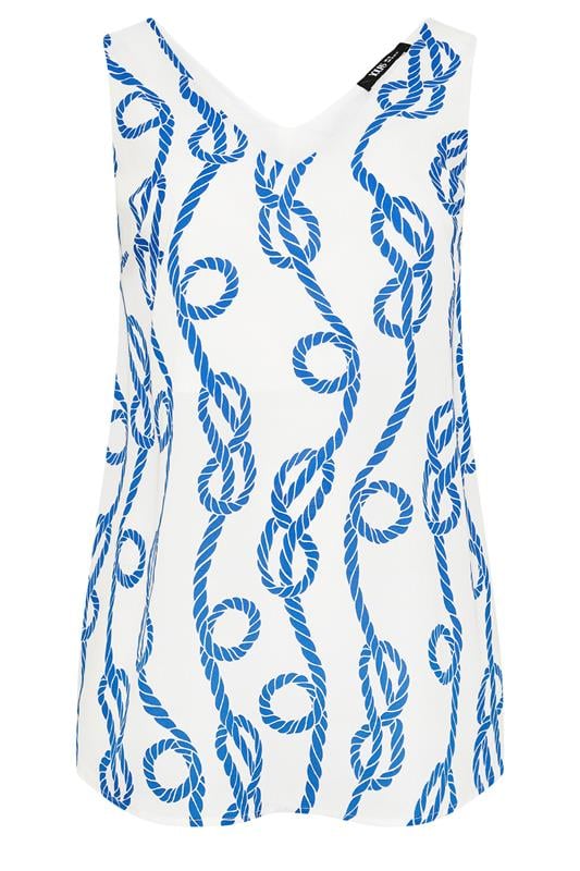 YOURS Plus Size White Swirl Cami Vest Top | Yours Clothing 5