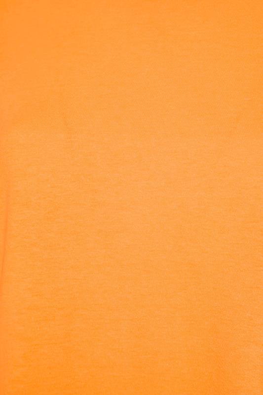 Curve Bright Orange Short Sleeve Basic T-Shirt 4