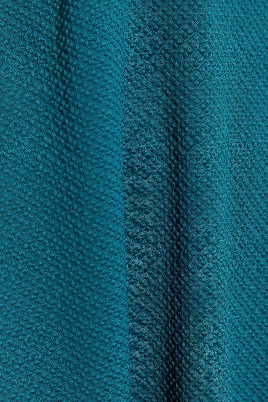 Curve Plus Size Teal Blue Ruffle Hem Mini Dress | Yours Clothing 5