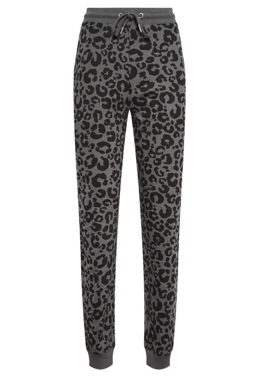 LTS Tall Charcoal Grey Leopard Print Joggers | Long Tall Sally  5