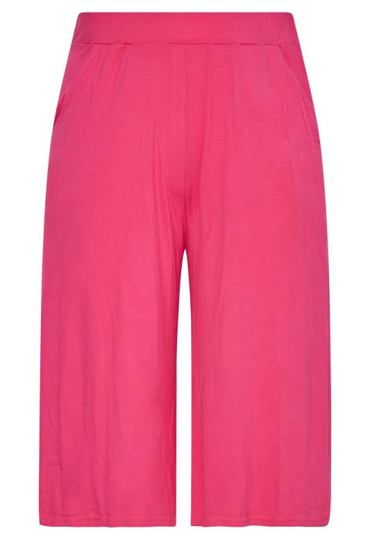 Plus Size Hot Pink Jersey Culottes | Yours Clothing 5