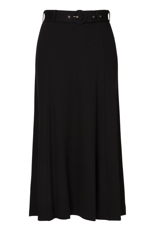 Black Ponte Buckle Midi Skirt | Long Tall Sally
