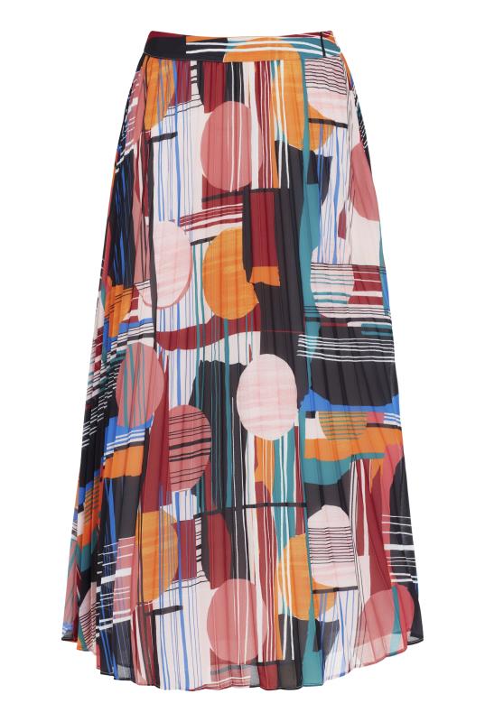 Bright Mixed Print Pleated Skirt | Long Tall Sally
