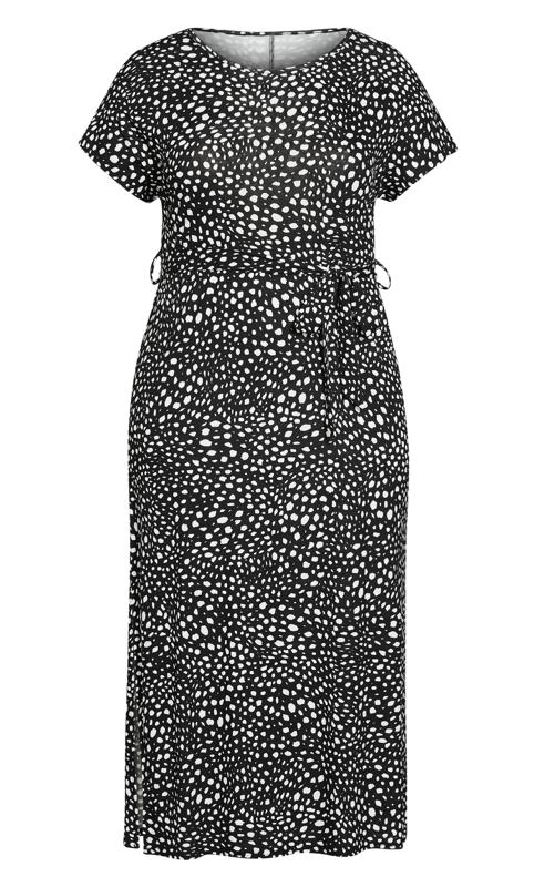 Evans Black & White Dalmatian Print T-Shirt Maxi Dress 2