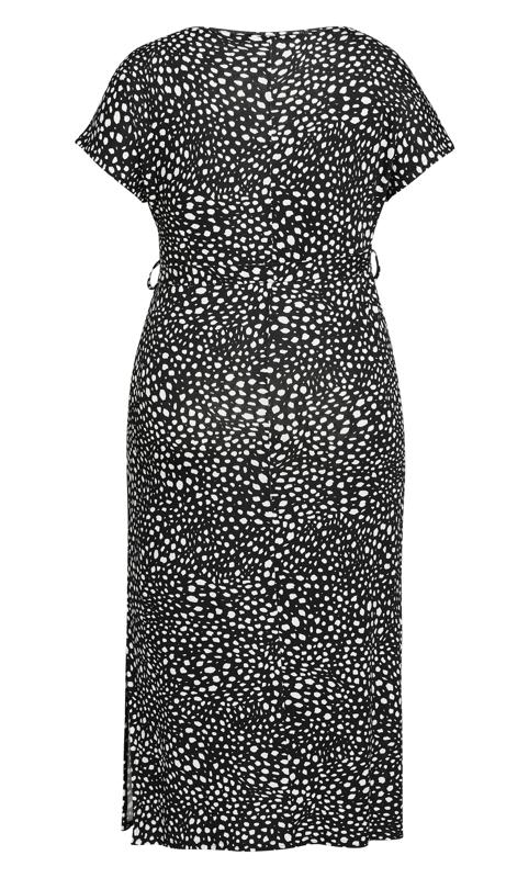 Evans Black & White Dalmatian Print T-Shirt Maxi Dress 3