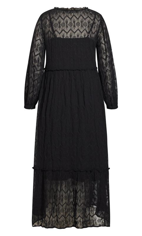 Tiered Black Maxi Dress 4