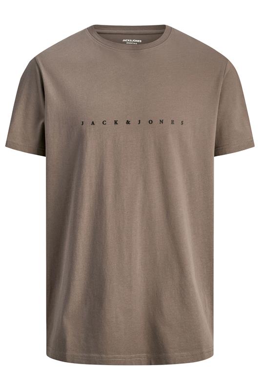 JACK & JONES Big & Tall Falcon Brown T-Shirt | BadRhino 2