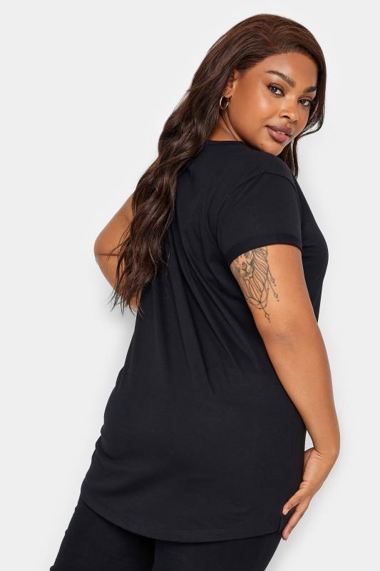 YOURS Plus Size Black 'Party Animals' Novelty Christmas T-Shirt | Yours Clothing 4
