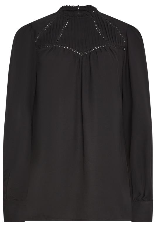 LTS Tall Black Lace Detail Blouse | Long Tall Sally  6