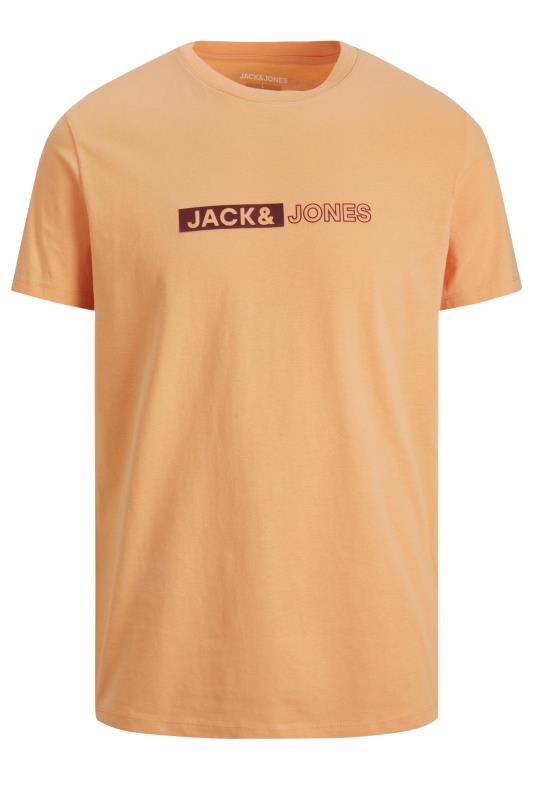 JACK & JONES Big & Tall Orange Logo T-Shirt | BadRhino 2