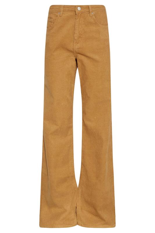 LTS Tall Camel Brown Wide Leg Cord Trousers 4
