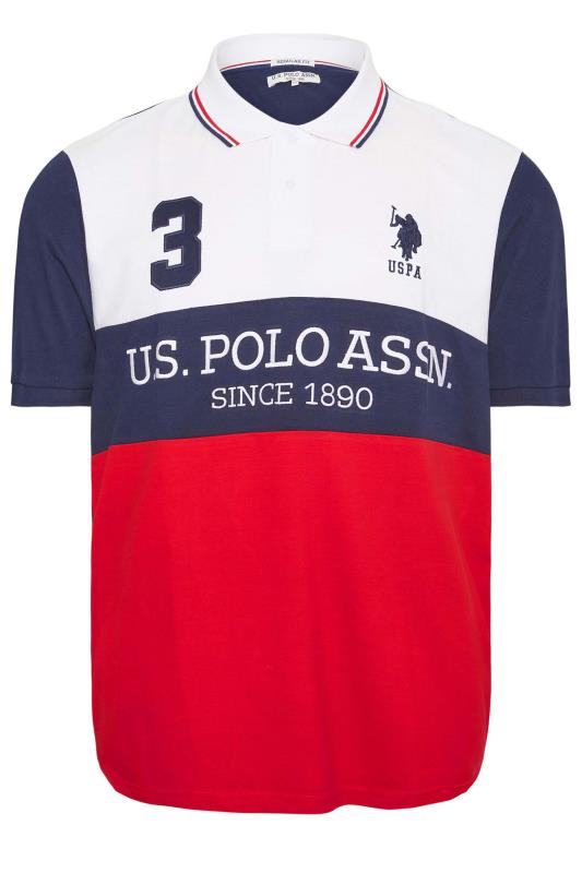 U.S. POLO ASSN. Navy Blue & Red True Player Polo Shirt | BadRhino 2