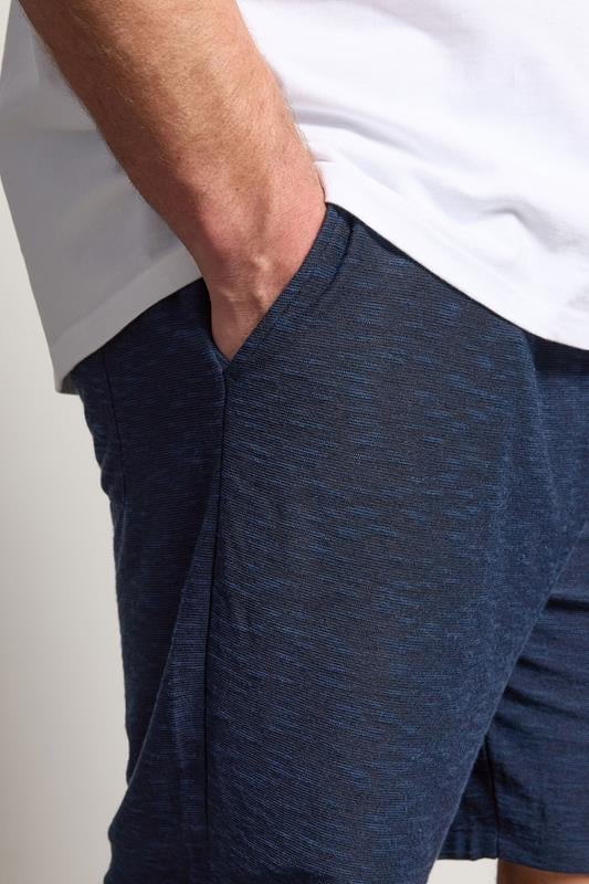 BadRhino Big & Tall Navy Blue Slub Shorts | BadRhino 4