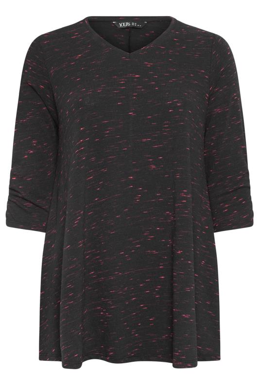 YOURS Plus Size Black & Pink Swing Top | Yours Clothing 5