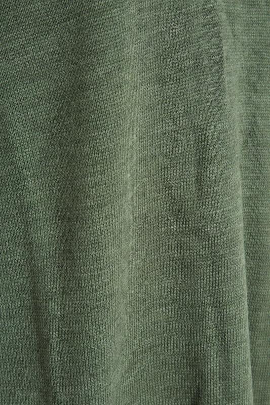 Curve Khaki Green V-Neck Knitted Vest 5