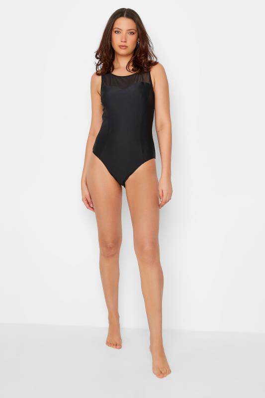 LTS Tall Black Mesh Active Swimsuit | Long Tall Sally  2
