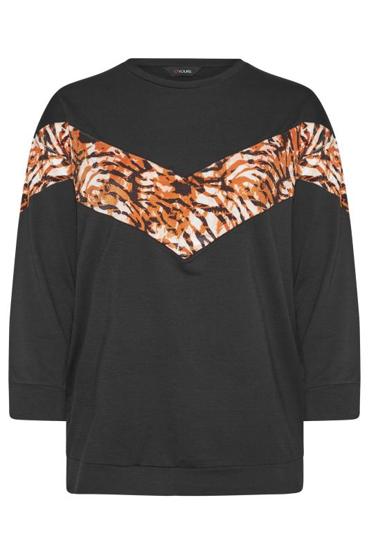 Curve Black Animal Print Sweatshirt 6
